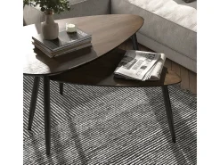 Couchtisch-Set nogueira/preto 98x60x48 veyo