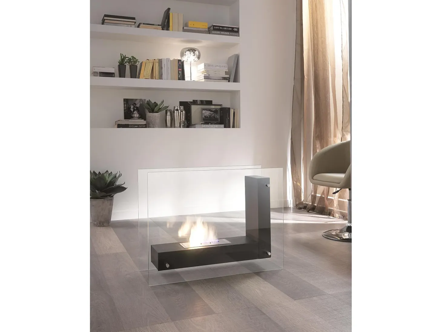 Crossing - Biolareira de piso em metal preto