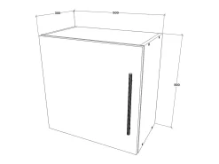 Cube haaus Kos, 1 porta, Antracite, 50 x 30 x 50 cm
