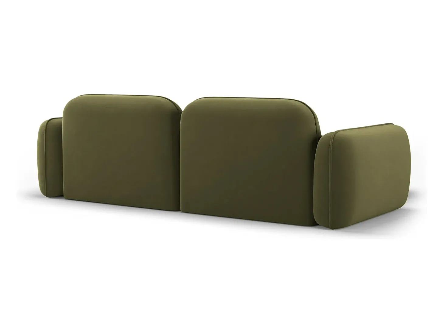 CXL by Christian Lacroix - Sofá modular de canto esquerdo "Lucien" 3 lugares em veludo verde claro - 230x165x70cm