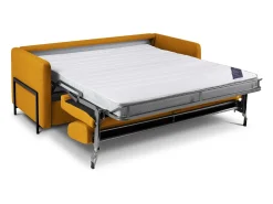 CXL by Christian Lacroix - Sofá-cama "Yanis" 2 lugares em tecido estrutural dourado - 182x102x80cm