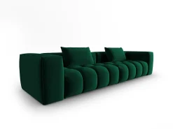 CXL by Christian Lacroix - Sofá modular "Lorella" 5 lugares em veludo verde garrafa - 290x85x70cm