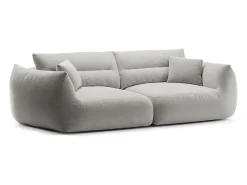 CXL by Christian Lacroix - Sofá modular "Maurie" 4 lugares em tecido chenille cinza claro - 264x107x90cm