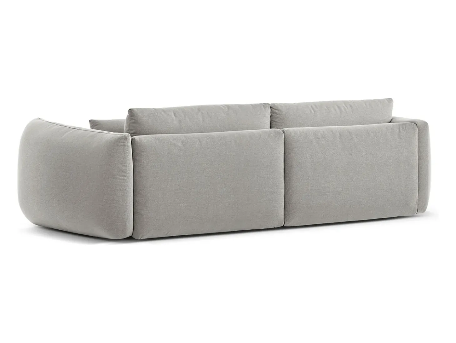 CXL by Christian Lacroix - Sofá modular "Maurie" 4 lugares em tecido chenille cinza claro - 264x107x90cm