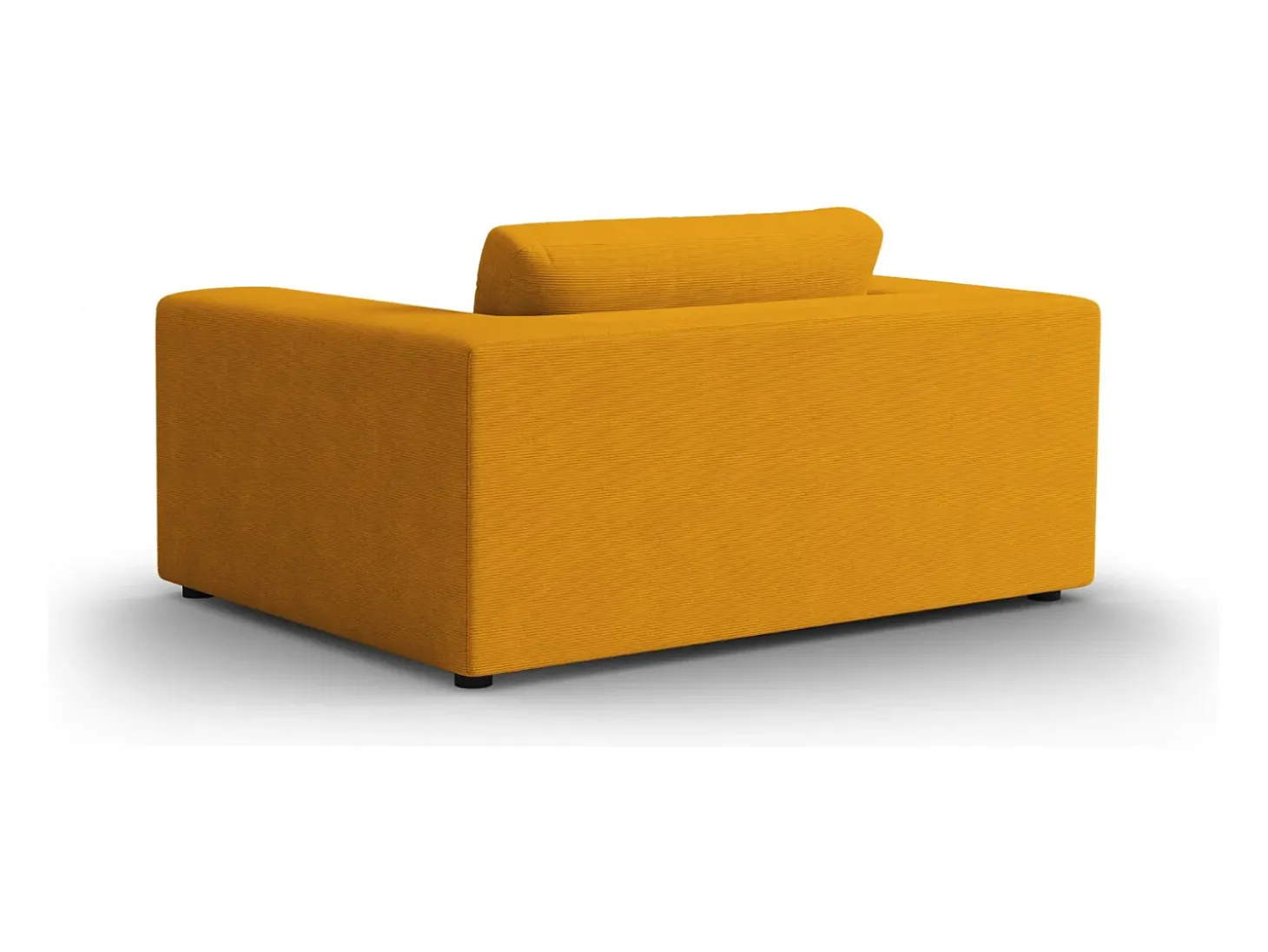 CXL by Christian Lacroix - Sofá "Tendance" 1,5 lugares em veludo cotelê amarelo - 156x122x72cm