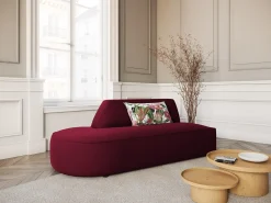 CXL by Christian Lacroix - Sofá modular virado para a esquerda "Charles" 2 lugares em veludo vermelho - 181x93x69cm