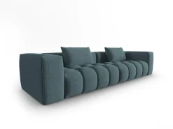 CXL by Christian Lacroix - Sofá modular "Lorella" 5 lugares em tecido estrutural azul claro - 290x85x70cm