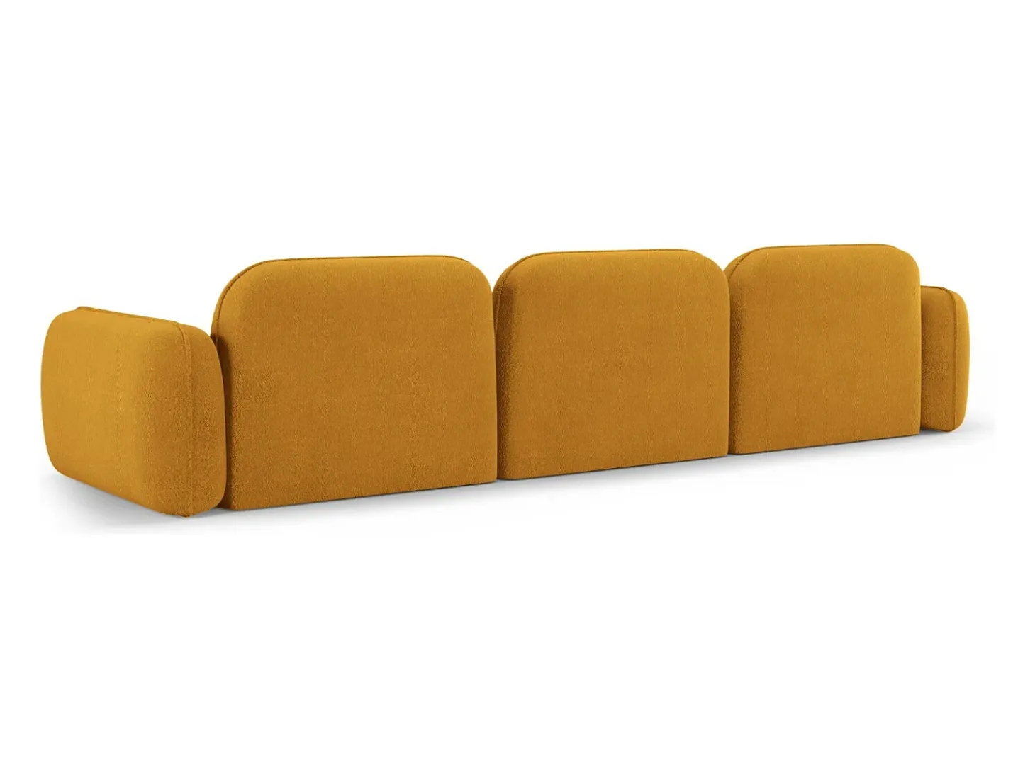 CXL by Christian Lacroix - Sofá modular "Lucien" 4 lugares em veludo mostarda - 320x90x70cm