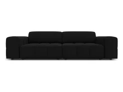 CXL by Christian Lacroix - Sofá "Luc" 3 lugares em veludo preto - 204x102x70cm