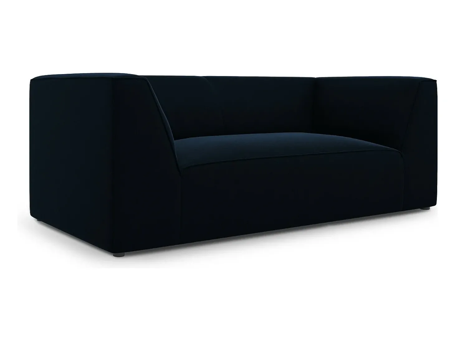 CXL by Christian Lacroix - Sofá "Charles" 2 lugares em veludo azul escuro - 174x92x69cm