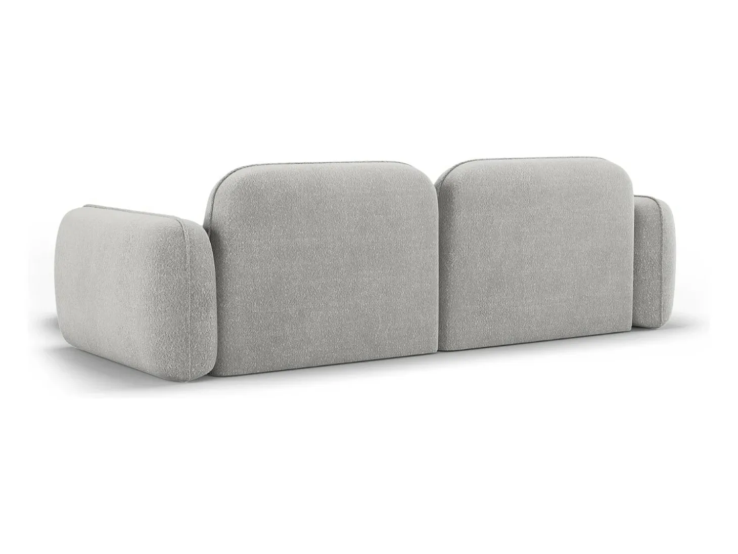 CXL by Christian Lacroix - Sofá modular de canto direito "Lucien" 3 lugares em veludo cinza claro - 230x165x70cm