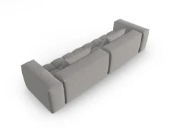 CXL by Christian Lacroix - Sofá modular "Lorella" 5 lugares em tecido estrutural bege escuro - 290x85x70cm