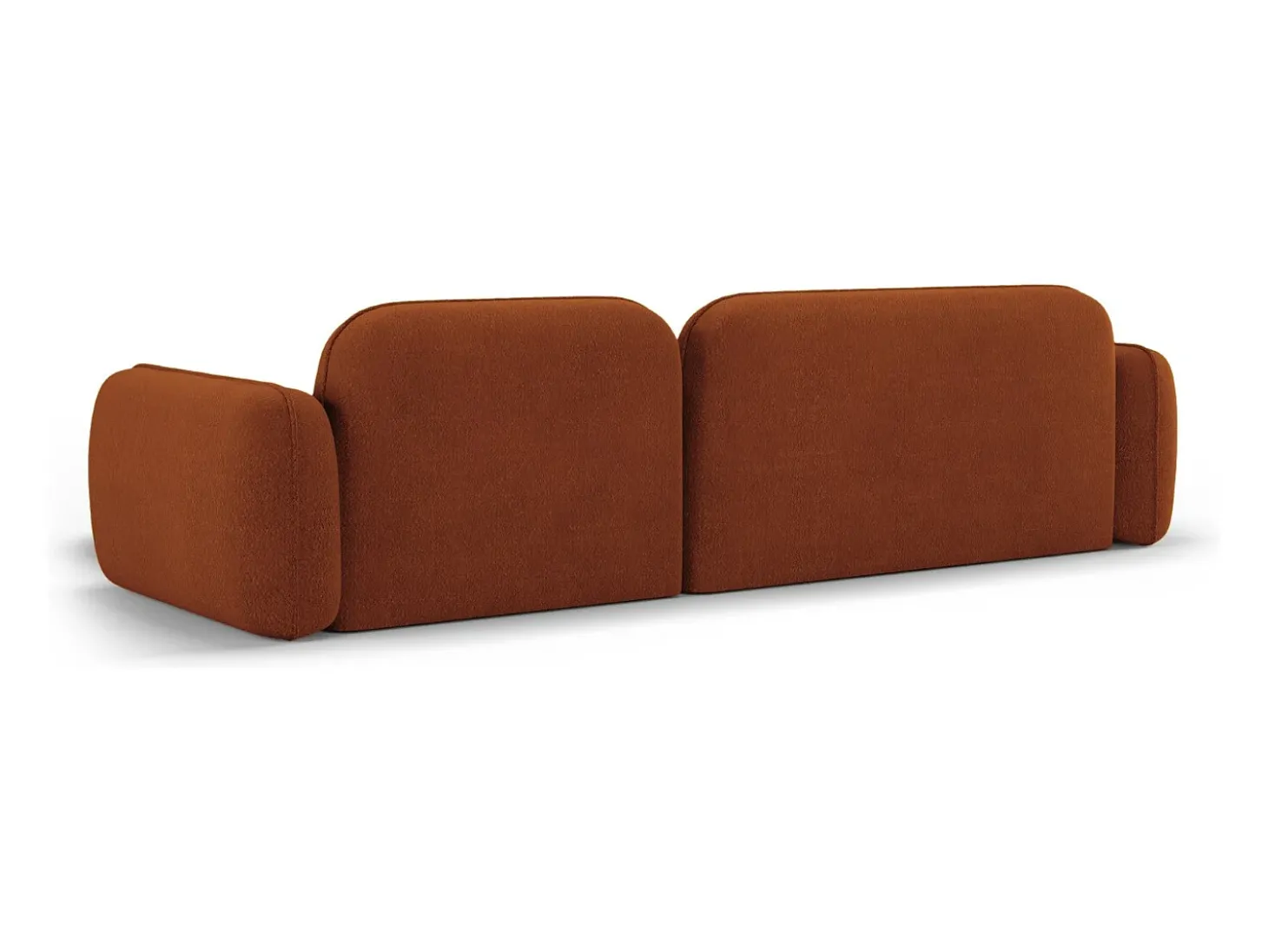 CXL by Christian Lacroix - Sofá modular de canto direito "Lucien" 4 lugares em veludo terracota - 275x165x70cm