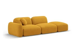 CXL by Christian Lacroix - Sofá modular direito "Lucien" 3 lugares em veludo mostarda - 295x90x70cm