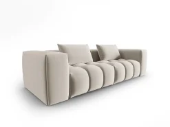 CXL by Christian Lacroix - Sofá modular "Lorella" 3 lugares em veludo cru - 230x85x70cm