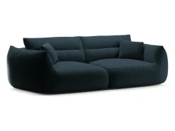 CXL by Christian Lacroix - Sofá modular "Maurie" 4 lugares em tecido chenille azul marinho - 264x107x90cm