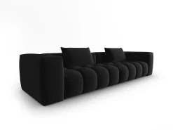 CXL by Christian Lacroix - Sofá modular "Lorella" 5 lugares em veludo preto - 290x85x70cm