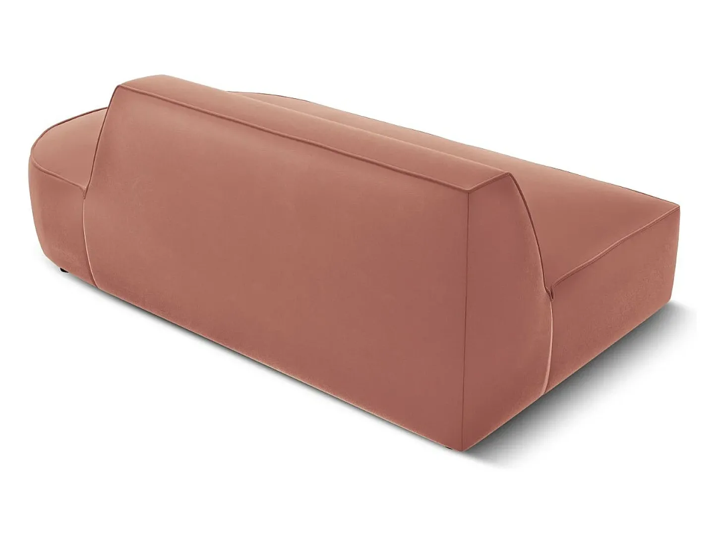 CXL by Christian Lacroix - Sofá modular direito "Charles" 2 lugares em veludo rosa - 181x93x69cm