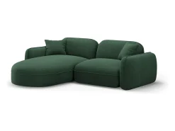 CXL by Christian Lacroix - Sofá modular de canto esquerdo "Lucien" 3 lugares em veludo verde - 230x165x70cm