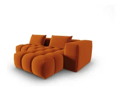 CXL by Christian Lacroix - Sofá modular de canto direito "Lorella" 3 lugares em veludo terracota - 205x145x70cm