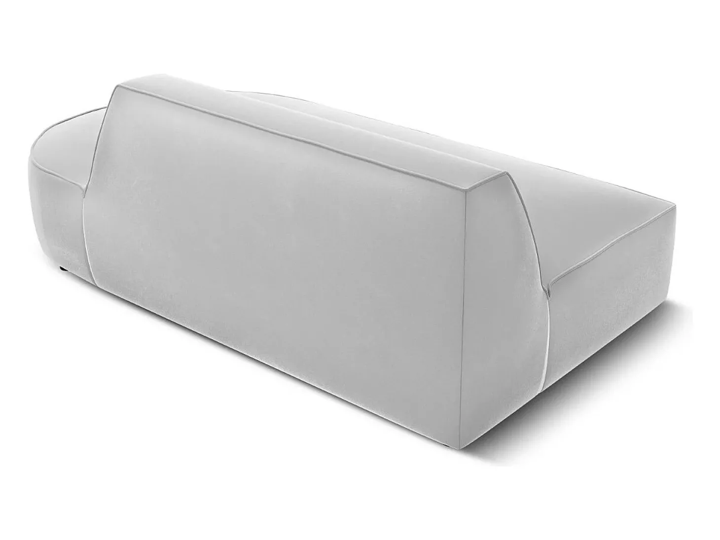 CXL by Christian Lacroix - Sofá modular direito "Charles" 2 lugares em veludo cinza claro - 181x93x69cm