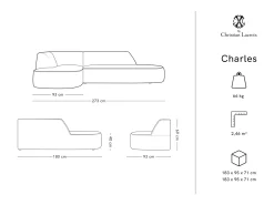 CXL by Christian Lacroix - Sofá de canto esquerdo