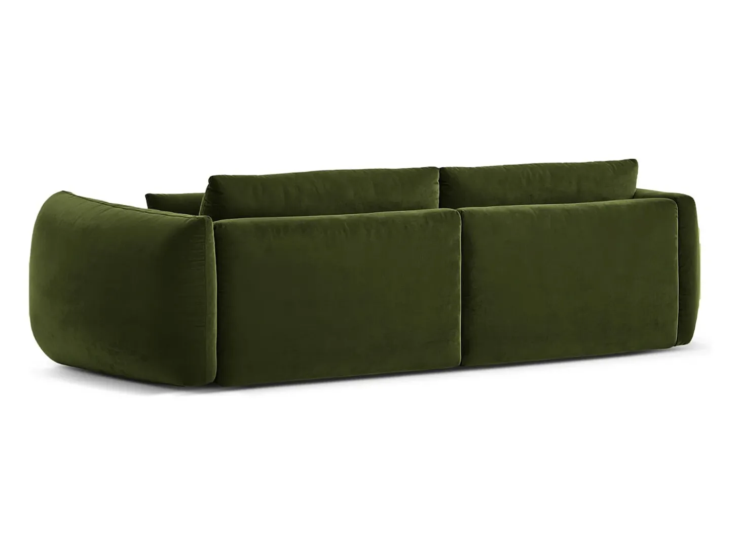 CXL by Christian Lacroix - Sofá modular "Maurie" 4 lugares em veludo verde exército - 264x107x90cm