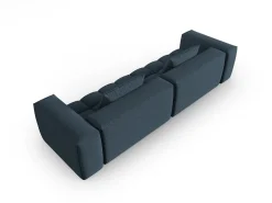 CXL by Christian Lacroix - Sofá modular "Lorella" 5 lugares em tecido estrutural azul escuro - 290x85x70cm
