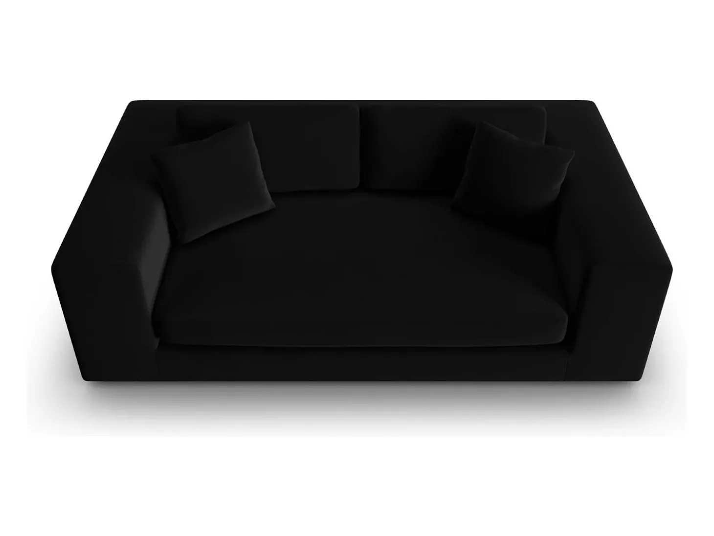 CXL by Christian Lacroix - Sofá "Tendance" 3 lugares em veludo preto - 220x122x72cm