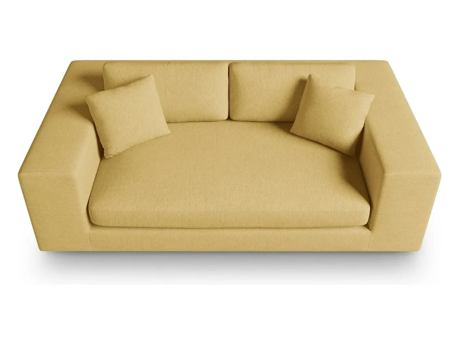 CXL by Christian Lacroix - Sofá "Tendance" 3 lugares em tecido estrutural amarelo - 220x122x72cm