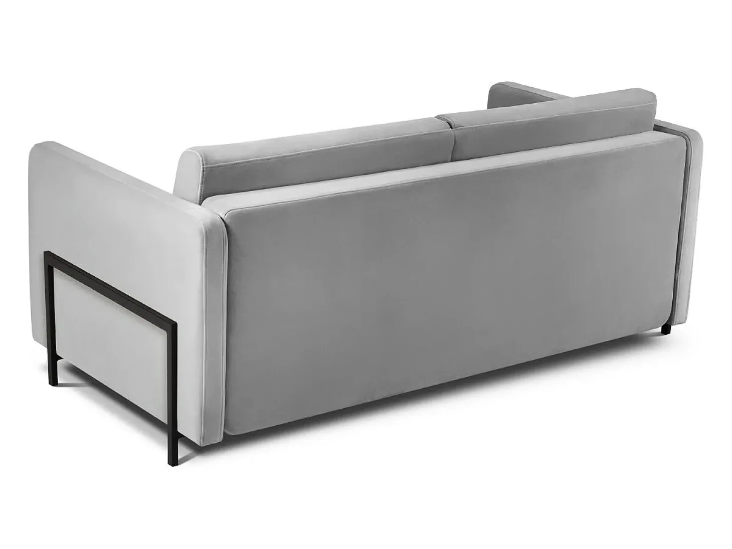 CXL by Christian Lacroix - Sofá-cama "Yanis" 2 lugares em veludo cinza - 182x102x80cm