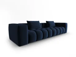 CXL by Christian Lacroix - Sofá modular "Lorella" 5 lugares em veludo azul real - 290x85x70cm