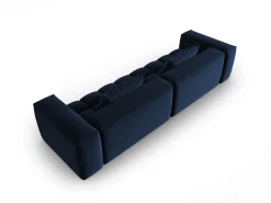 CXL by Christian Lacroix - Sofá modular "Lorella" 5 lugares em veludo azul real - 290x85x70cm
