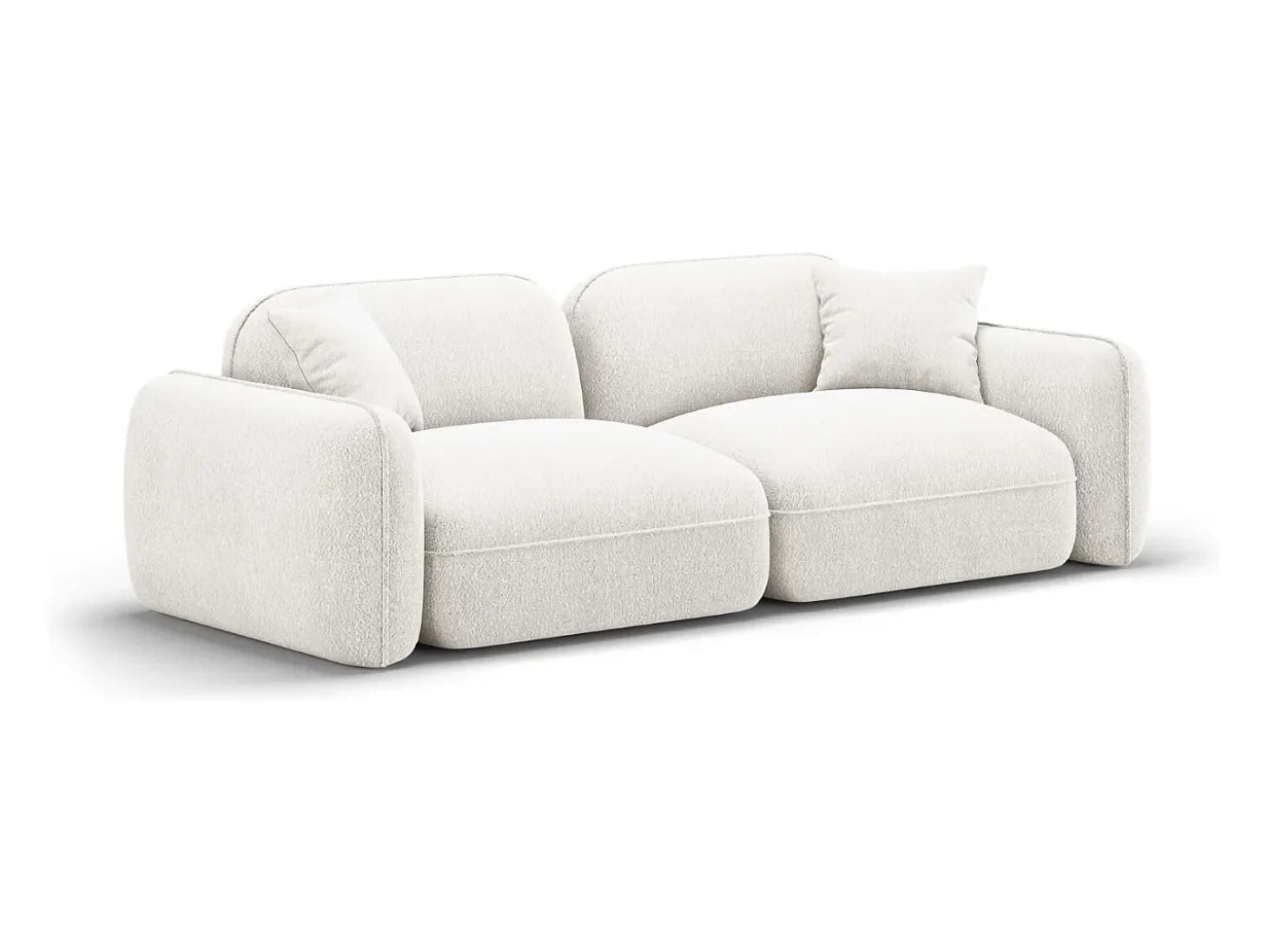 CXL by Christian Lacroix - Sofá modular "Lucien" 3 lugares em veludo marfim - 230x90x70cm