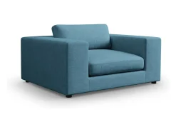 CXL by Christian Lacroix - Sofá "Tendance" 1,5 lugares em tecido estrutural azul - 156x122x72cm