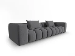 CXL by Christian Lacroix - Sofá modular "Lorella" 5 lugares em tecido estrutural cinza - 290x85x70cm