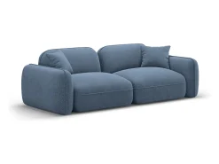 CXL by Christian Lacroix - Sofá modular "Lucien" 3 lugares em veludo azul jeans - 230x90x70cm
