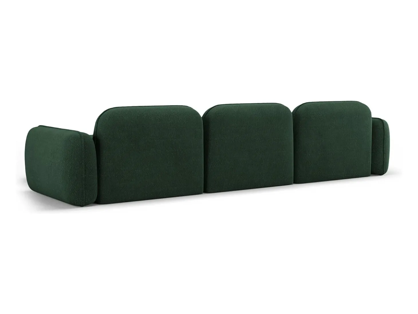 CXL by Christian Lacroix - Sofá modular de canto direito "Lucien" 4 lugares em veludo verde - 320x165x70cm