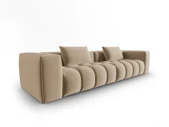 CXL by Christian Lacroix - Sofá modular "Lorella" 5 lugares em veludo areia - 290x85x70cm