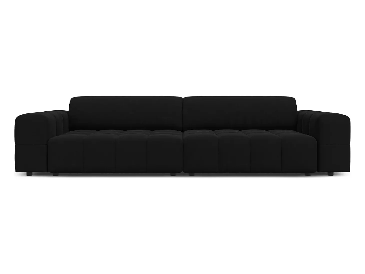 CXL by Christian Lacroix - Sofá "Luc" 4 lugares em veludo preto - 244x102x70cm