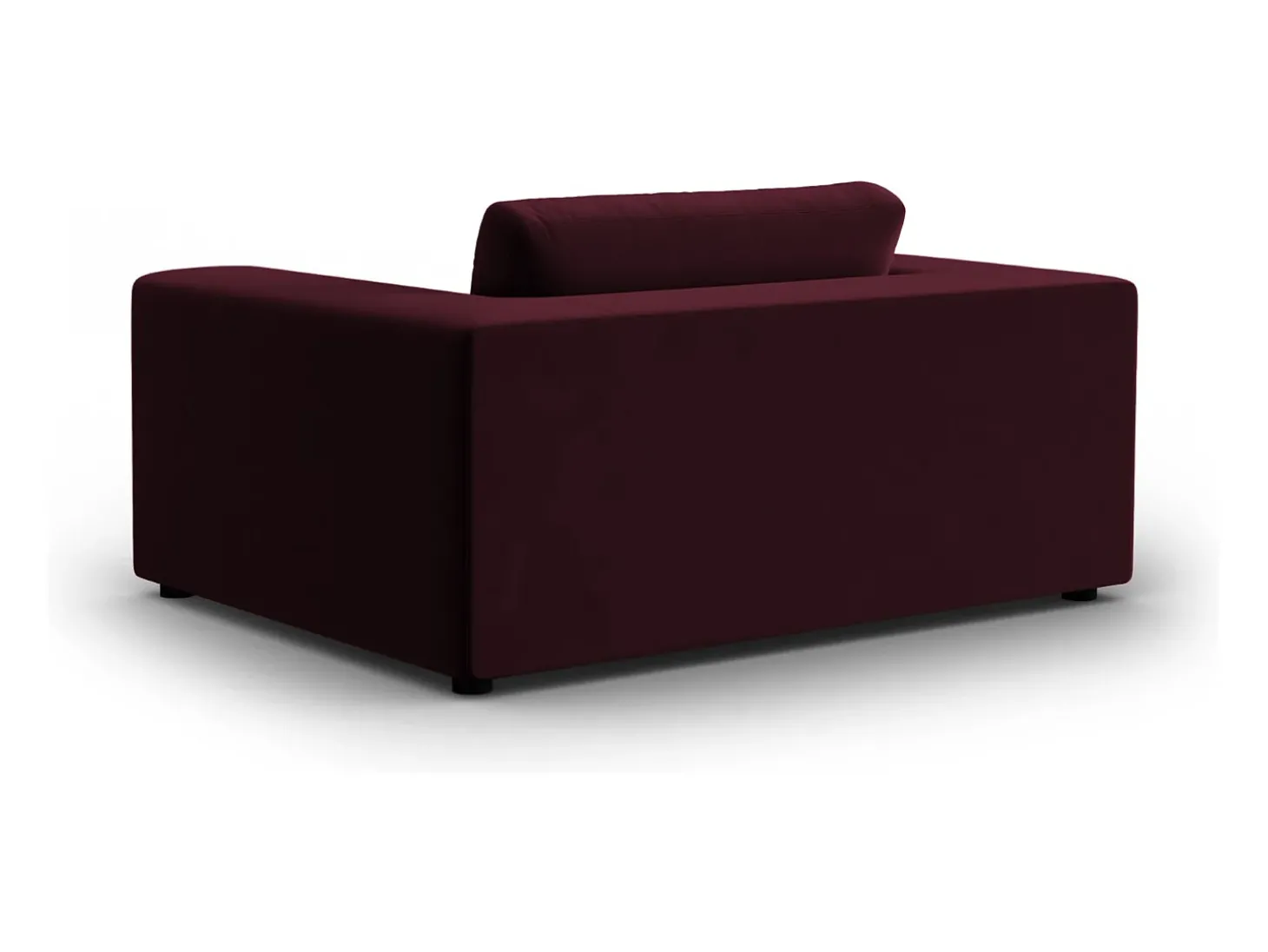 CXL by Christian Lacroix - Sofá "Tendance" 1,5 lugares em veludo vermelho escuro - 156x122x72cm