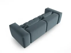 CXL by Christian Lacroix - Sofá modular "Lorella" 3 lugares em veludo azul pastel - 230x85x70cm