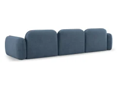 CXL by Christian Lacroix - Sofá modular "Lucien" 4 lugares em veludo azul jeans - 320x90x70cm