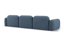 CXL by Christian Lacroix - Sofá modular de canto esquerdo "Lucien" 4 lugares em veludo azul jeans - 320x165x70cm