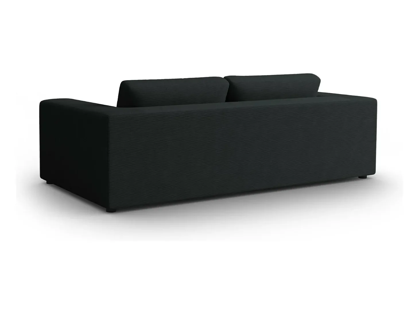 CXL by Christian Lacroix - Sofá "Tendance" 4 lugares em veludo cotelê preto - 262x122x72cm