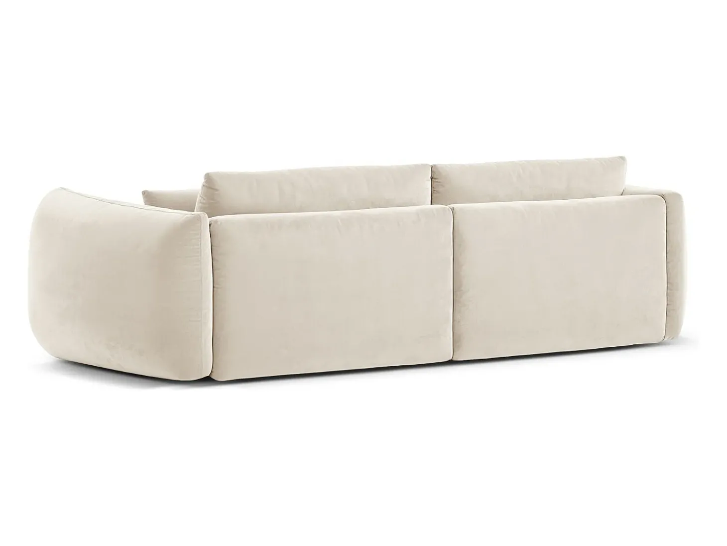 CXL by Christian Lacroix - Sofá modular "Maurie" 4 lugares em veludo marfim - 264x107x90cm