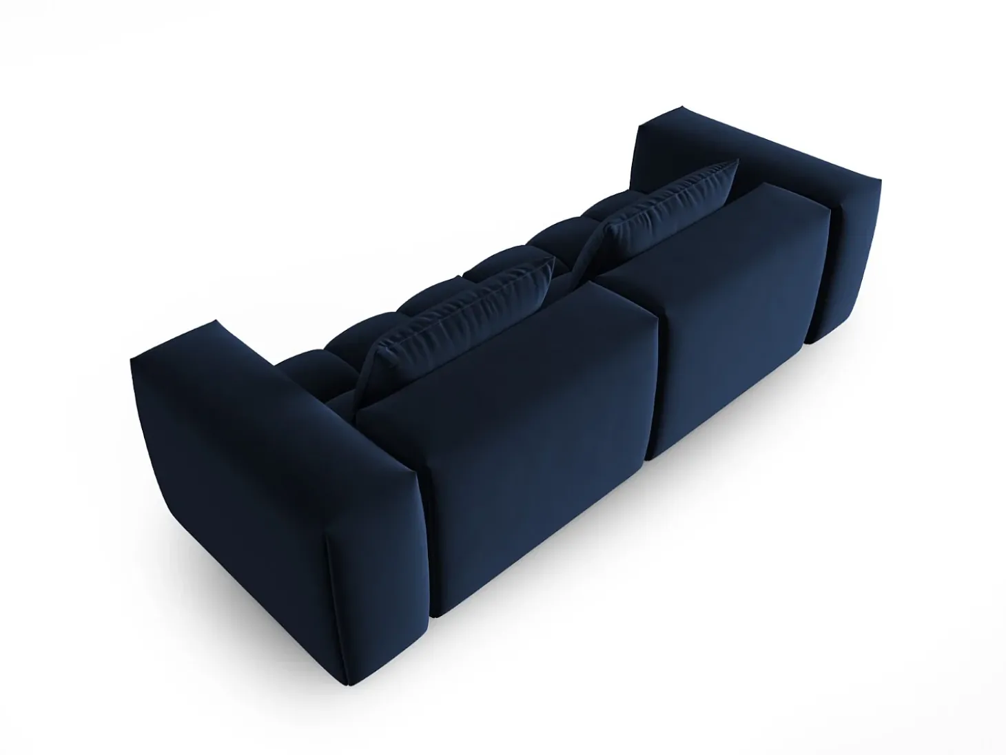 CXL by Christian Lacroix - Sofá modular "Lorella" 3 lugares em veludo azul real - 230x85x70cm