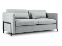 CXL by Christian Lacroix - Sofá-cama "Yanis" 2 lugares em tecido estrutural cinza claro - 182x102x80cm