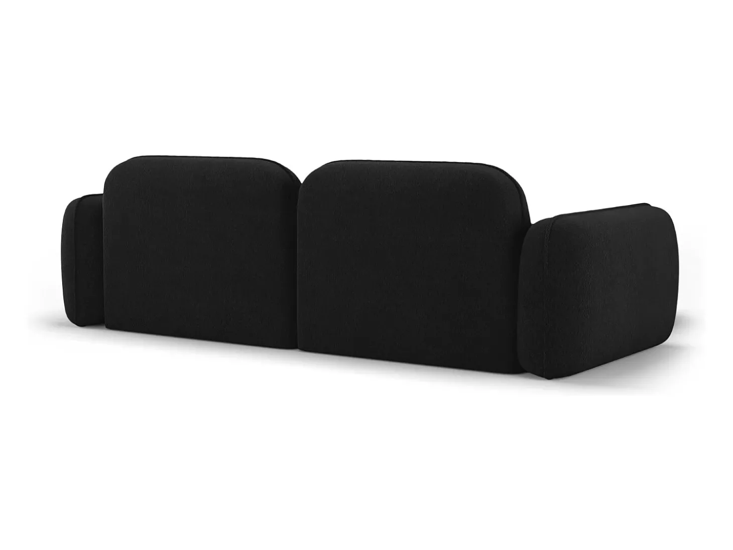 CXL by Christian Lacroix - Sofá modular de canto esquerdo "Lucien" 3 lugares em veludo carvão - 230x165x70cm