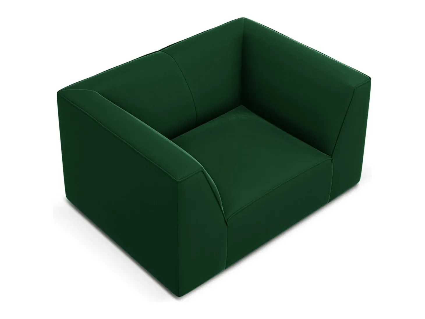CXL by Christian Lacroix - Poltrona "Charles" em veludo verde - 120x92x69cm